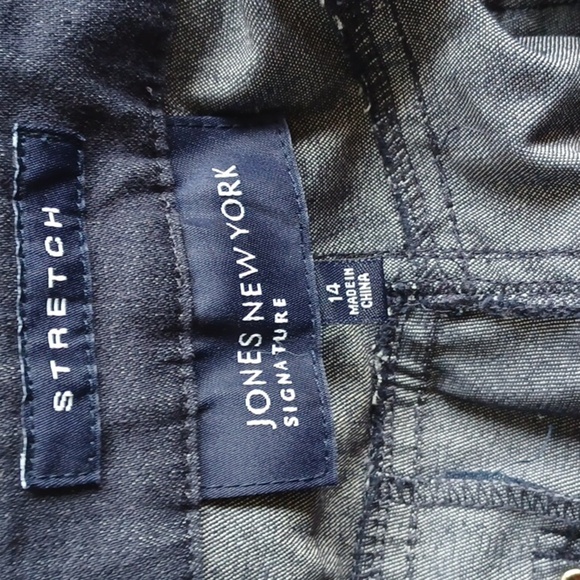 Jones New York Signature Jeans Size 14 Stretch Dark Blue - Picture 5 of 6